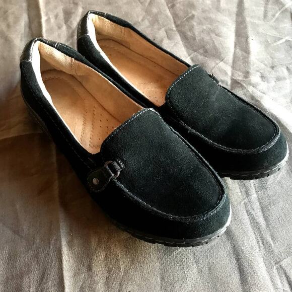 Naturalizer Black Suede Loafers - Picture 2 of 7